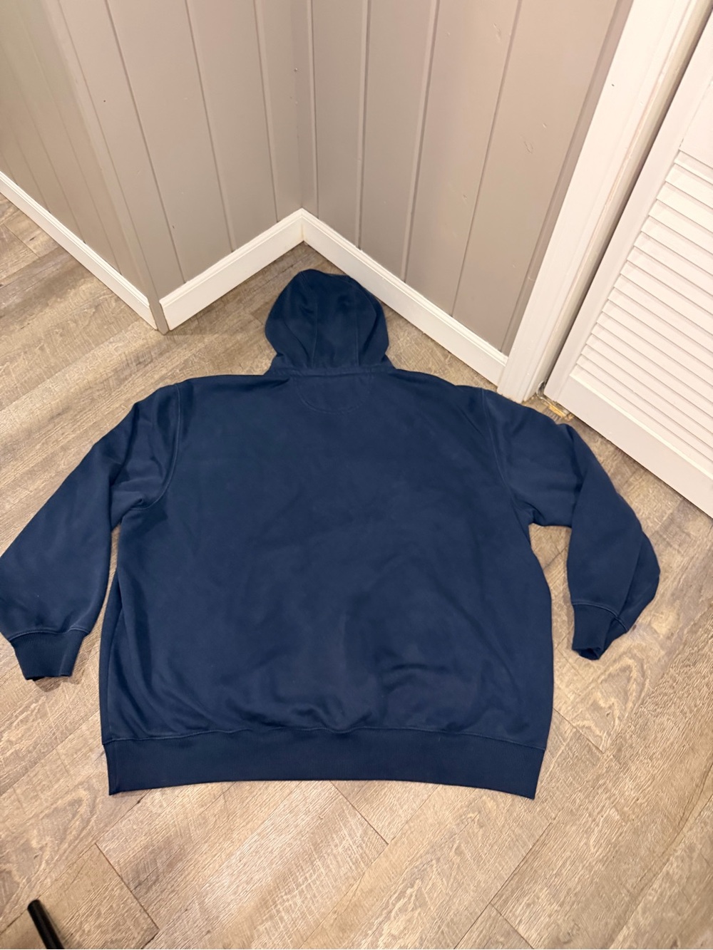 Carhartt Rain Defender Navy Quarter-Zip Hooded Sweatshirt - Picture 5 of 9